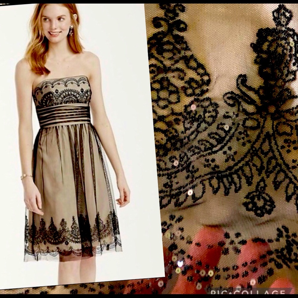 David's Bridal Mesh Beaded Prom Dress 12 Gorgeous Tulle Caviar Embellished